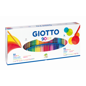Velké dárkové balení pastelek a fixů Giotto Stilnovo - 90 ks