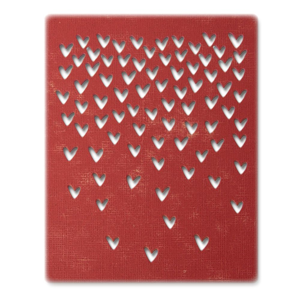 Vyřezávací kovové šablony Thinlits - Padající srdce ( 4 ks )
