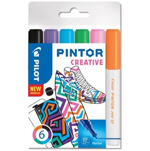 Akrylový popisovač Pilot Pintor, Extra Fine, sada 6 ks - Creative