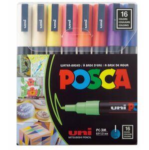 Akrylové popisovače POSCA, PC-3M - mix 16 barev