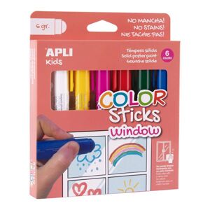 Barvy na sklo APLI, 6 ks, mix barev