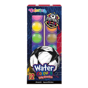 Vodové barvy Colorino 12 barev a štětec - Fotbal