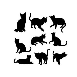 Plastová šablona - Kočky, 14,5 × 14,5 cm