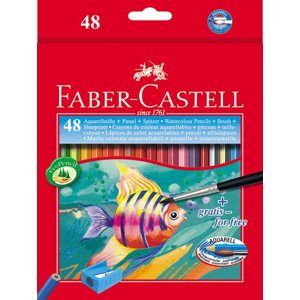 Pastelky Faber-Castell Akvarelové pap.krabička 48ks + štěteček