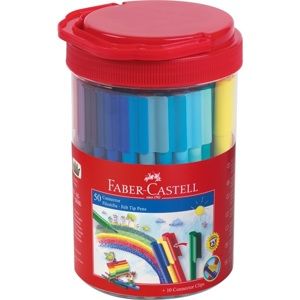 Fixy Faber-Castell - Connector,  plastová dóza, 50ks
