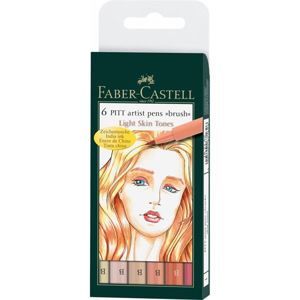 Sada popisovačů Faber-Castell Pitt Artist Pen light Skin, 6 ks