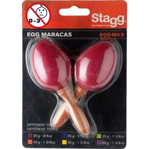 Maracas vajíčka s rukojetí - červené
