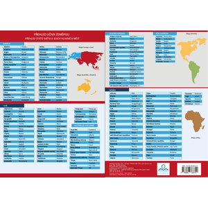 Přehledová tabulka učiva - Zeměpis - Přehled států a jejich hlavních měst - Mgr. Vendula Burdová