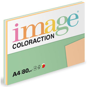 Coloraction A4 80 g 5x20 ks - mix pastelové (žlutá, zelená, modrá, růžová, meruňková)