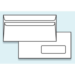 Obálka DL samolepicí, s okénkem, recyklovaný papír