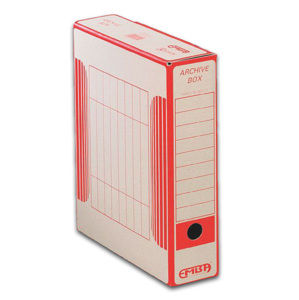 EMBA Archivační box vnitřní 33×26×7,5 cm - červený potisk