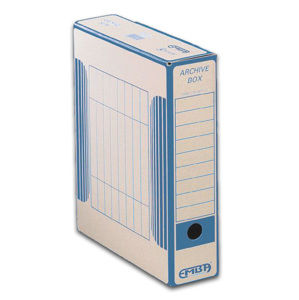 EMBA Archivační box  vnitřní 33×26×7,5 cm - modrý potisk