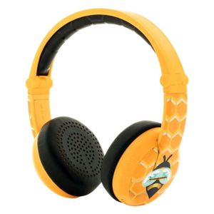BuddyPhones Wave - Bee, dětská bluetooth voděodolná sluchátka - žlutá