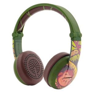BuddyPhones Wave - Monkey, dětská bluetooth voděodolná sluchátka, zelená