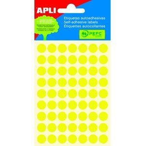 APLI Samolepicí etikety v sáčku 10 mm - žluté