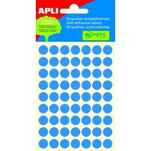 APLI Samolepicí etikety v sáčku 10 mm - modré