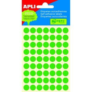 APLI Samolepicí etikety v sáčku 10 mm - zelené