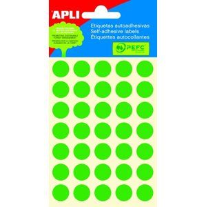 APLI Samolepicí etikety v sáčku 13 mm - zelená