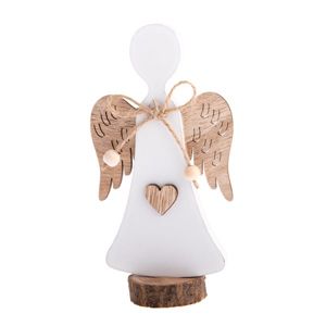Dřevěný anděl - bílý