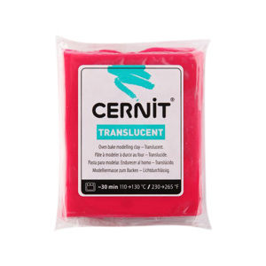 CERNIT Modelovací hmota TRANSLUCENT 56 g tmavě červená