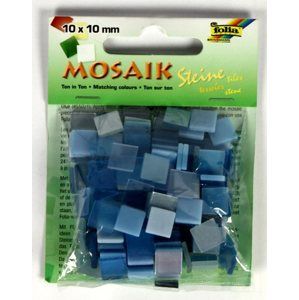 Mozaikové kamínky - tón v tónu mix - barva modrá