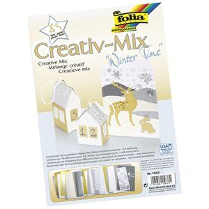 Barevný papír - kreativní mix - ZIMA