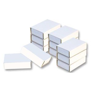 Krabičky od sirek - bílé (24 ks)