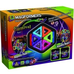 Magformers Carnival (38 dílů - 24 čtverců, 12 trojuh., 2 šestiúhelníky, a spec. příslušenství)