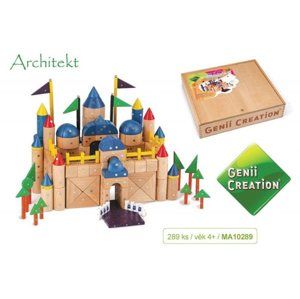 Architekt - kreativní dřevěná stavebnice (289 dílků/1469 magnetů)