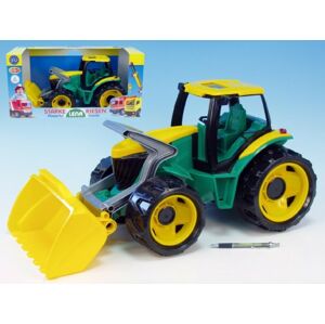 Traktor se lžící plastový zeleno-žlutý 65 cm