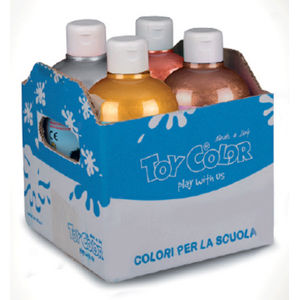 Temperové barvy TOY COLOR - 4 × 250 ml - metalické