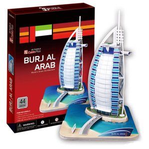 Puzzle 3D - prostorové - Burj Al Arab (44 dílků)