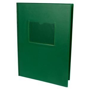 Desky na třídní knihy a výkazy s okénkem - zelené