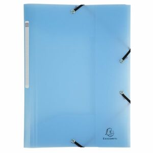 Exacompta Spisové desky s gumičkou Pastel A4 maxi, PP - modré