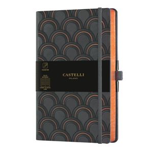 Castelli Zápisník linkovaný, 13 × 21 cm, C&G Art Deco Copper