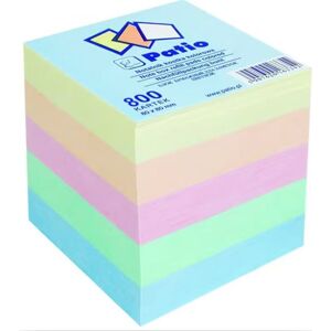 Poznámkový papír náhradní 80 × 80 mm, 800 listů - barevný mix
