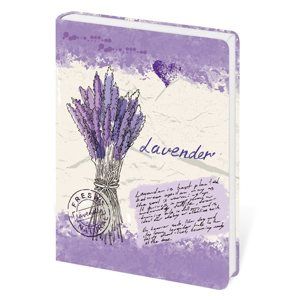 Zápisník Lyra linkovaný M, 13 x 19 cm - Lavender/levandule
