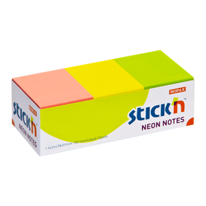 Samolepicí bločky Stick'n 38 × 51 mm, 12 × 100 lístků, neonové barvy