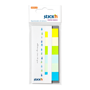 Papírové samolepicí záložky Stick'n 45 × 15 mm, 6 × 30 lístků, letní barvy