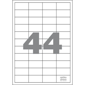 Spoko Samolepicí etikety A4 100 listů - 48,5 × 25,4 mm
