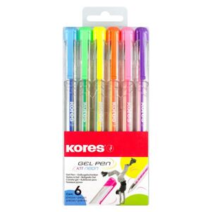 Kores Kuličkové pero K11 Pen Neon 1 mm - sada 6 barev