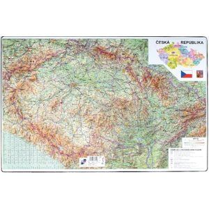 Podložka na stůl 60 × 40 cm - mapa ČR + Evropa