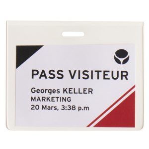 Visačka bezpečnostní obal na identifikační karty, bílá, 75 x 95 mm - 25 ks/bal.