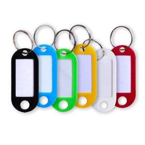 Plastové jmenovky na klíče 5 × 2 cm, 20 ks - mix barev