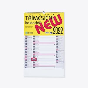 BOBO Kalendář nástěnný 2022 tříměsíční New