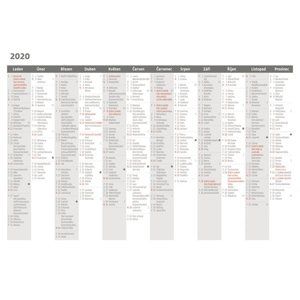 Kalendář stolní 2020 - Plánovací karta 21,1 × 14,8 cm
