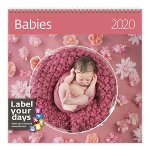 Kalendář nástěnný 2020 Label your days - Babies
