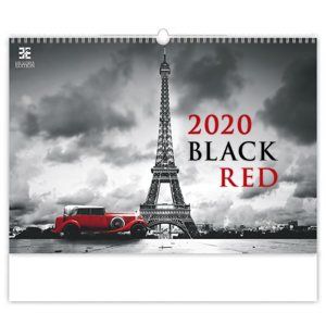 Kalendář nástěnný 2020 - Black Red