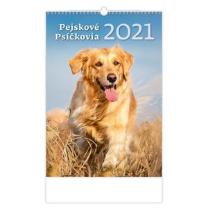 Kalendář nástěnný 2021 - Pejskové/Psíčkovia