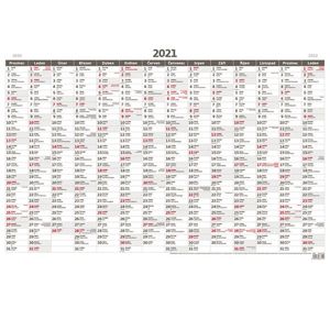 Kalendář nástěnný 2021 - Plánovací roční mapa A1 bezobrázková